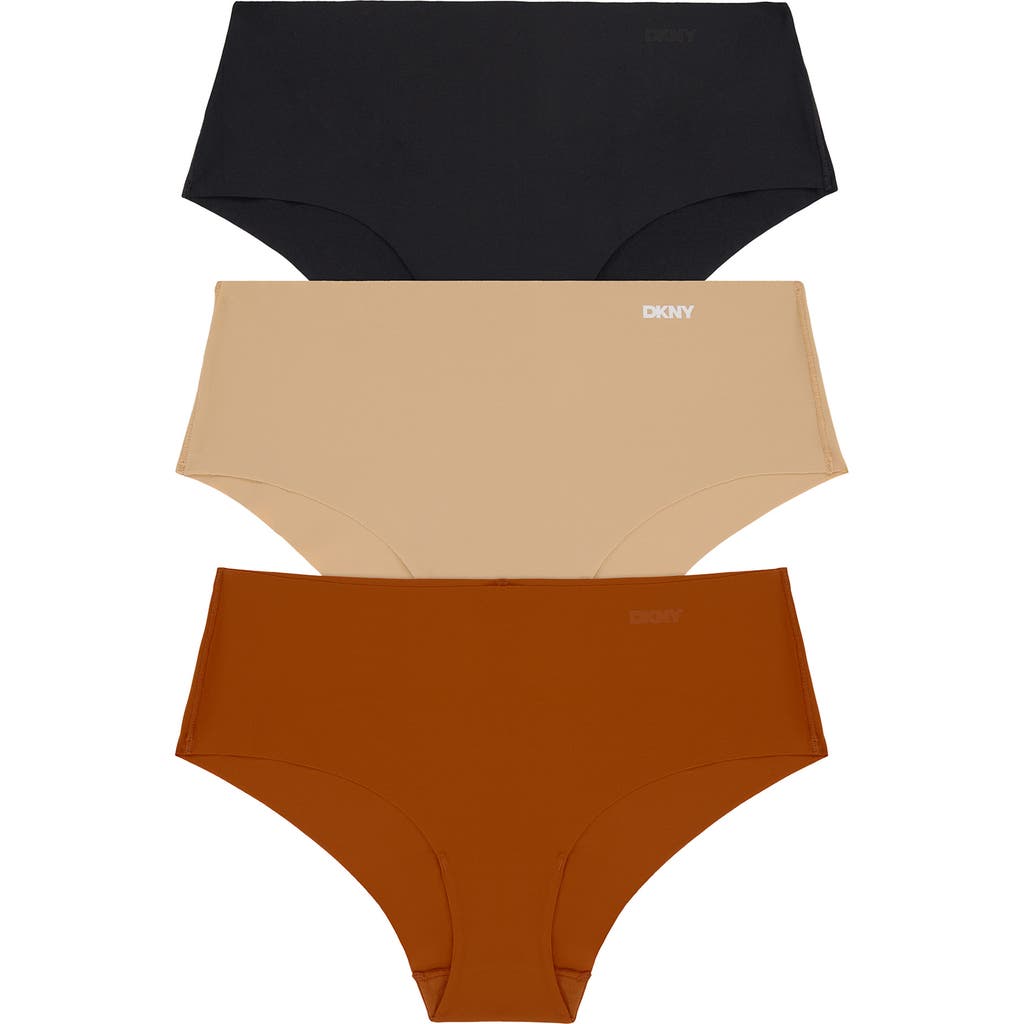 Dkny Litewear Cut Anywhere Assorted 3-pack Hipster Briefs In Multi