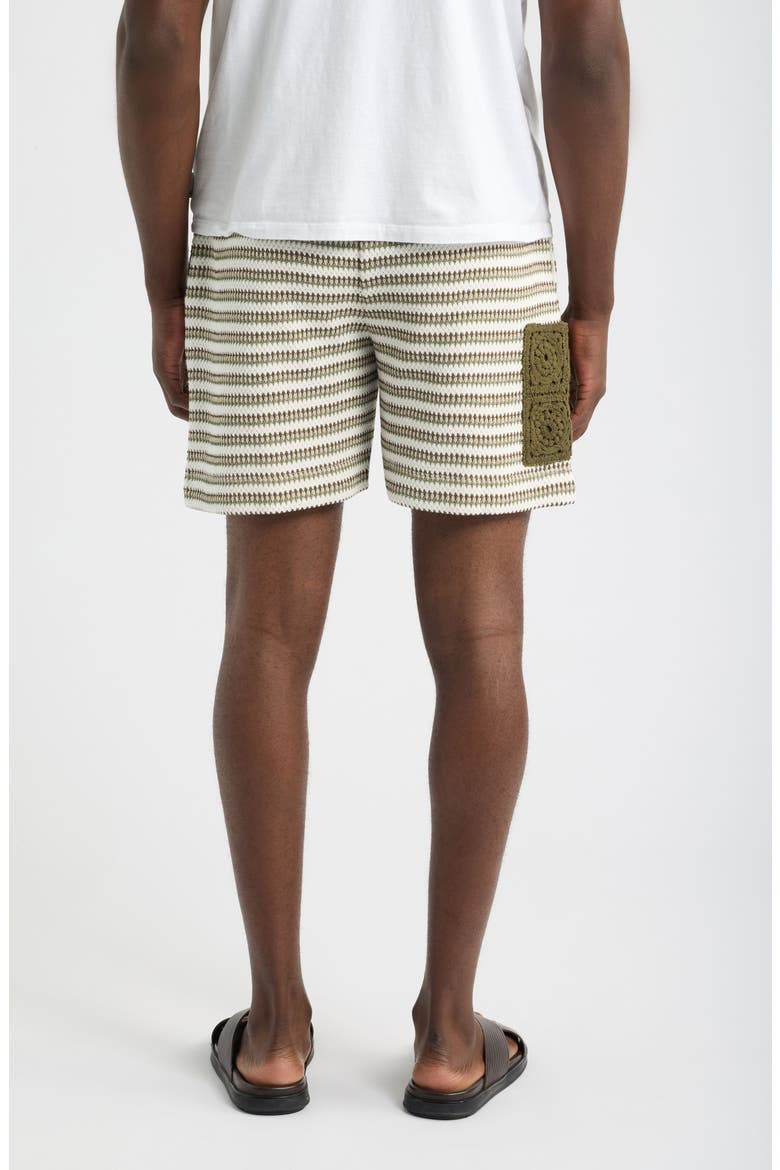 Mathias Stripe Cotton Blend Shorts, Alternate, color, KHAKI - 03