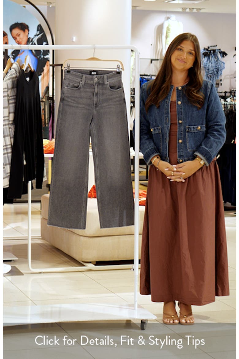 Anessa High Waist Raw Hem Wide Leg Jeans video