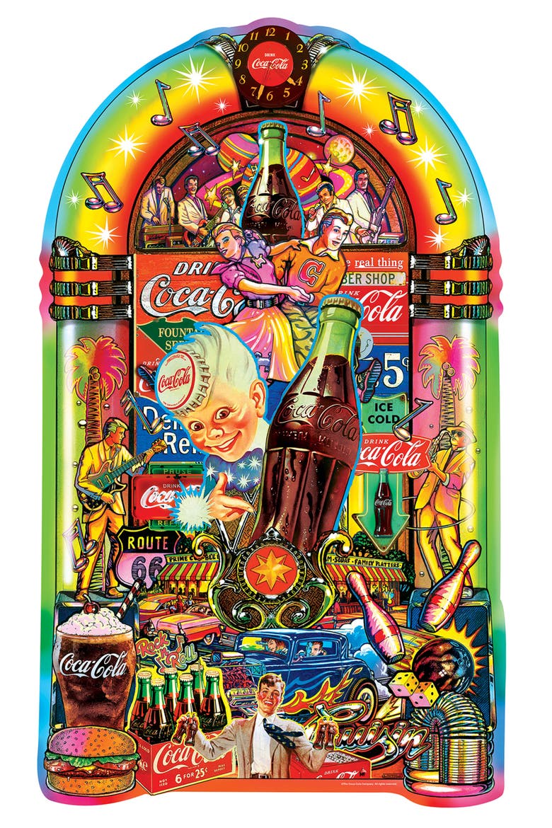 Coca-Cola Jukebox 1000pc Shaped Puzzle, Alternate, color, Multicolor