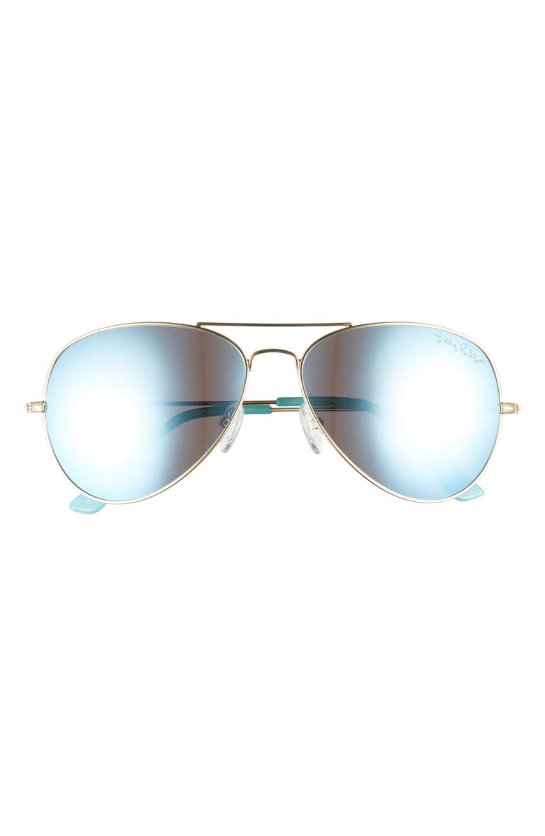 Lilly Pulitzer<sup>®</sup> Lexy 59mm Polarized Aviator Sunglasses, Alternate, color, 