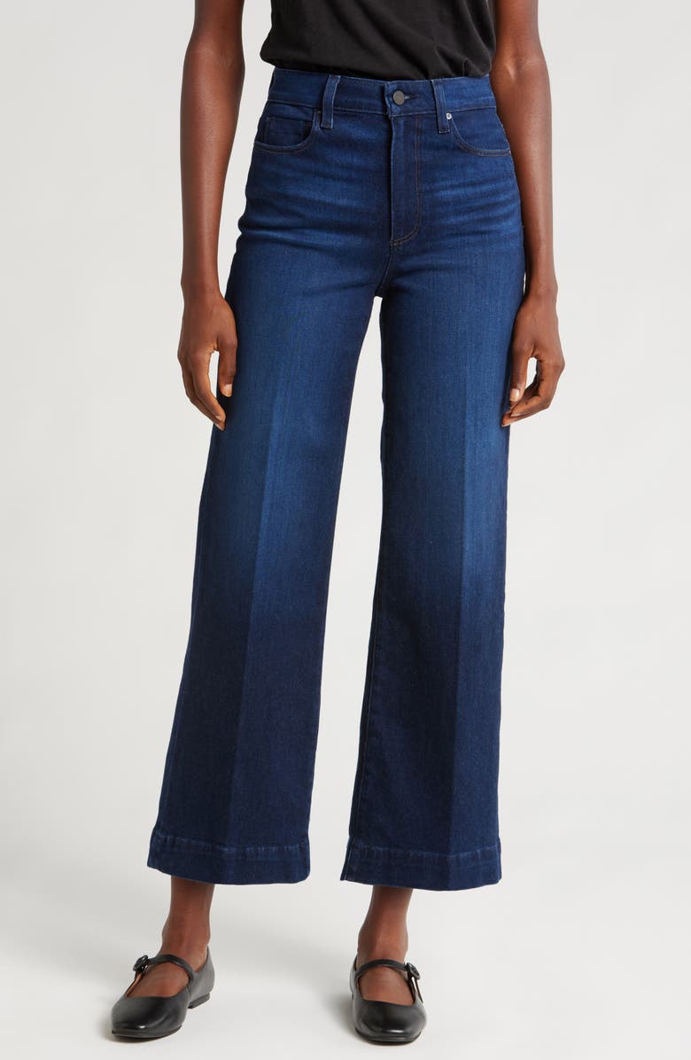 PAIGE Anessa Wide Leg Jeans, Main, color, Starboard