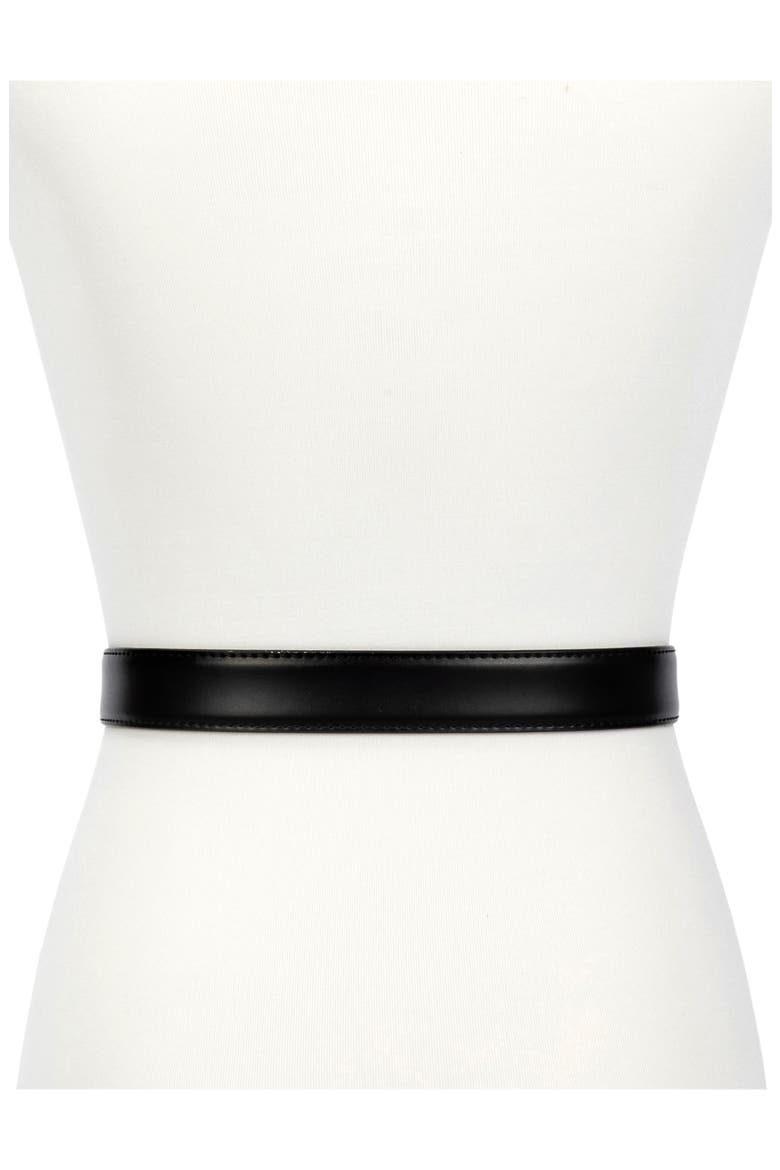 leather belt, Alternate, color, BLACK