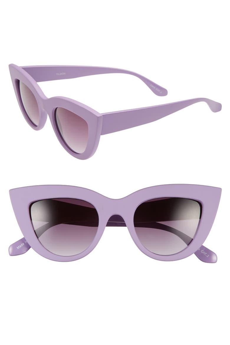 42mm Cat Eye Sunglasses, Main, color, PURPLE