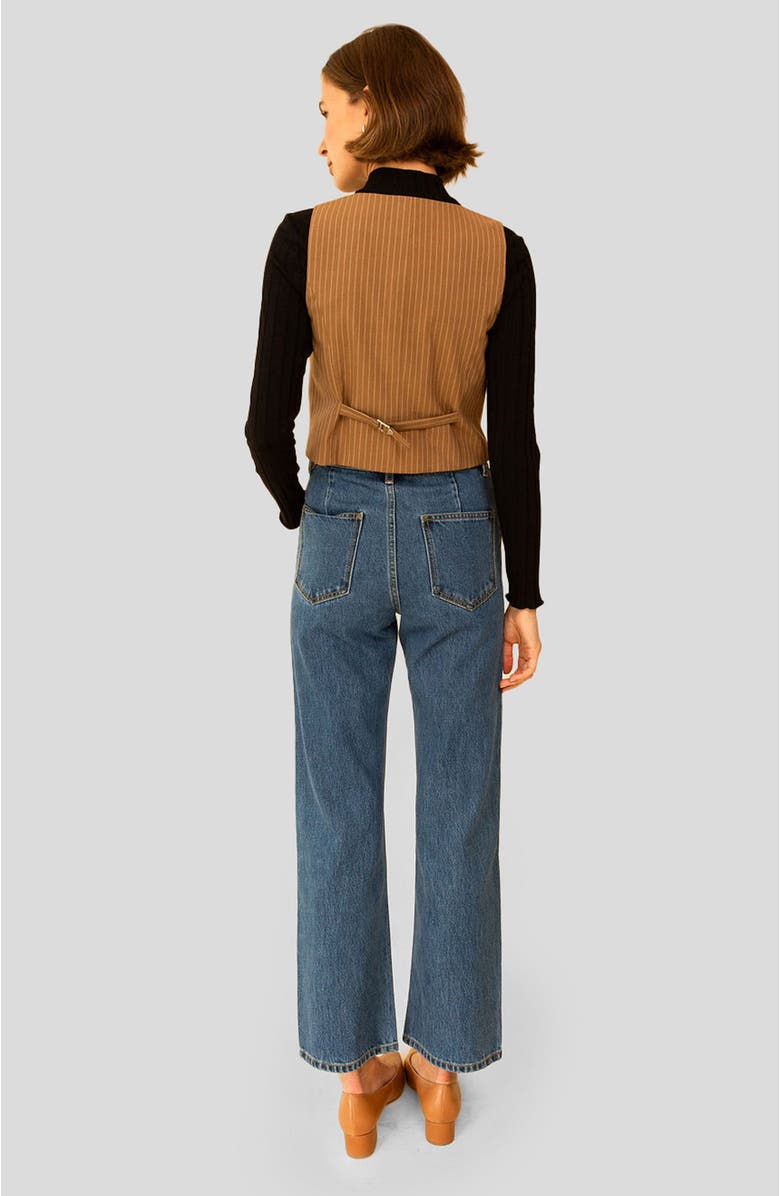 Whimsy + Row Farrah Pant, Alternate, color, Dark Denim