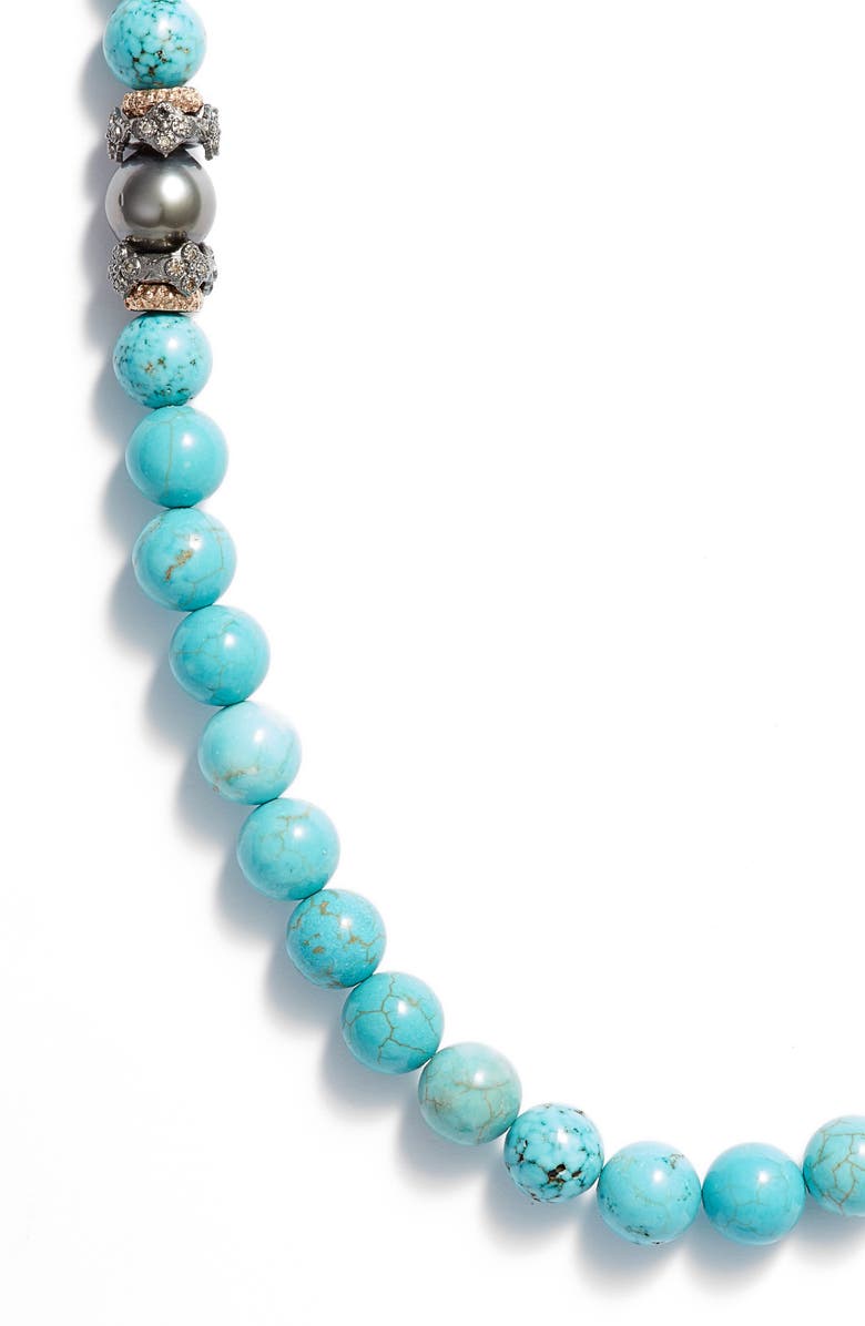 Armenta Armena New World Magnesite & Pearl Beaded Long Necklace, Alternate, color,