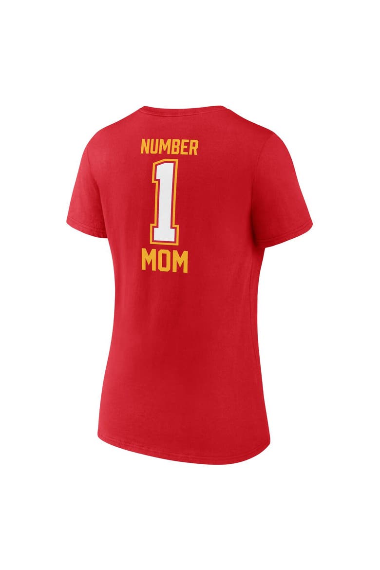 Women's Fanatics Branded Red Kansas City Chiefs Mother's Day V-Neck T-Shirt, Alternate, color, Red