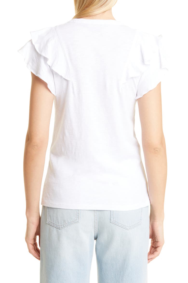 Bea Ruffle T-Shirt, Alternate, color, WHITE