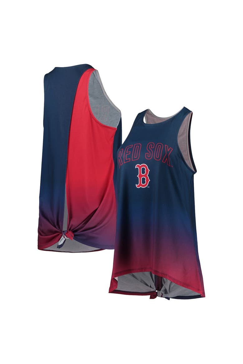 Women's FOCO Navy Boston Red Sox Gradient Tie-Back Racerback Tank Top, Main, color, Navy