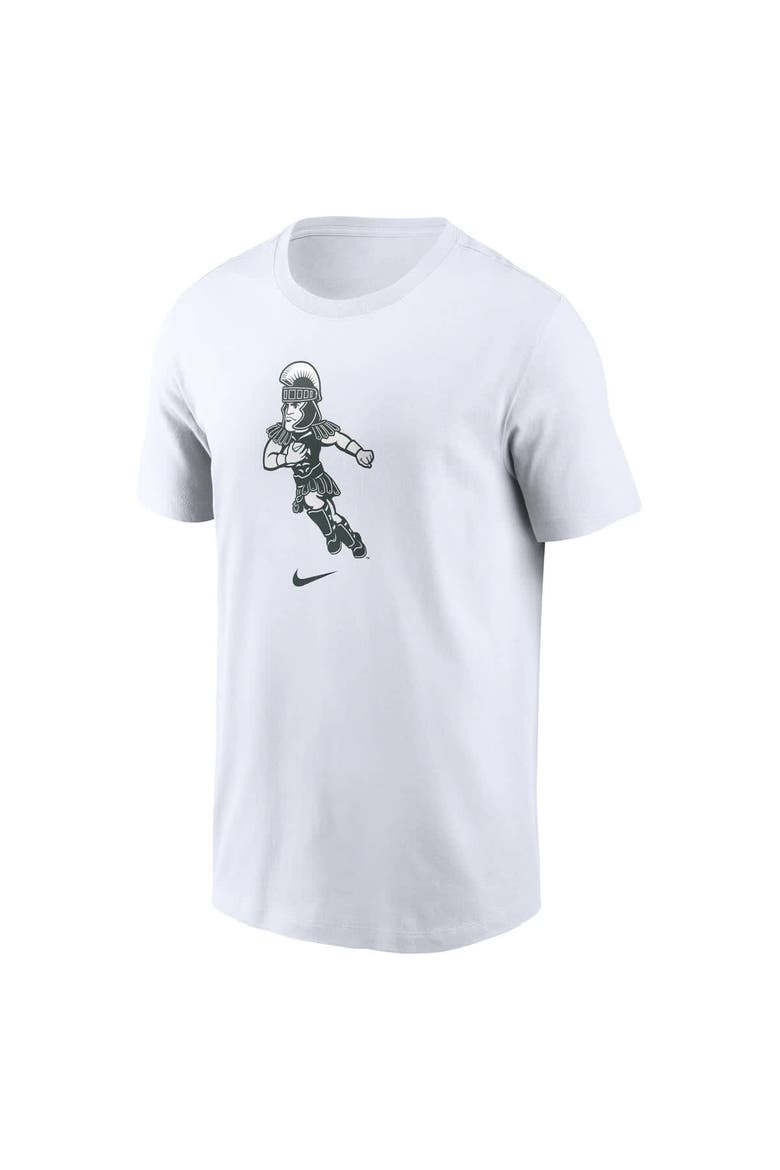 Men's Nike White Michigan State Spartans Football Sparty Sport T-Shirt, Alternate, color, White