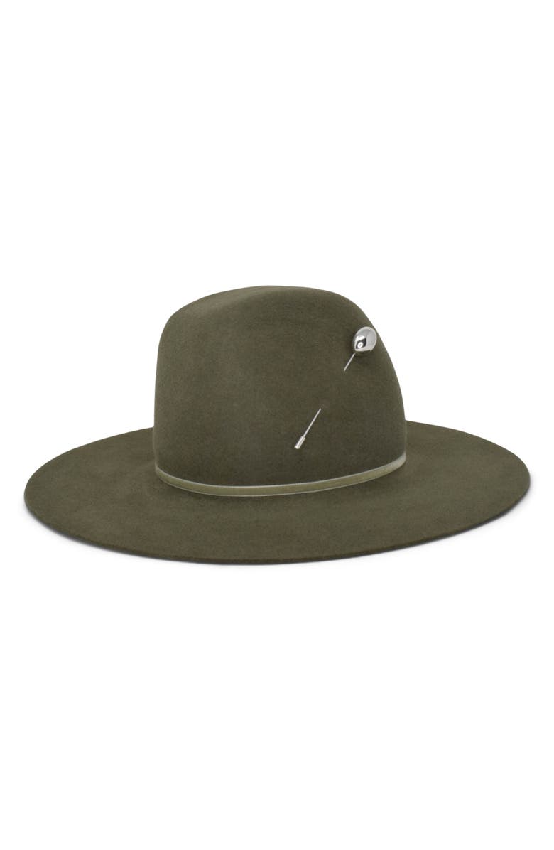 Gigi Burris Millinery Waverly Hat with Silver Pin, Main, color, Sage