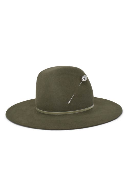 Gigi Burris Millinery Waverly Hat With Silver Pin In Green
