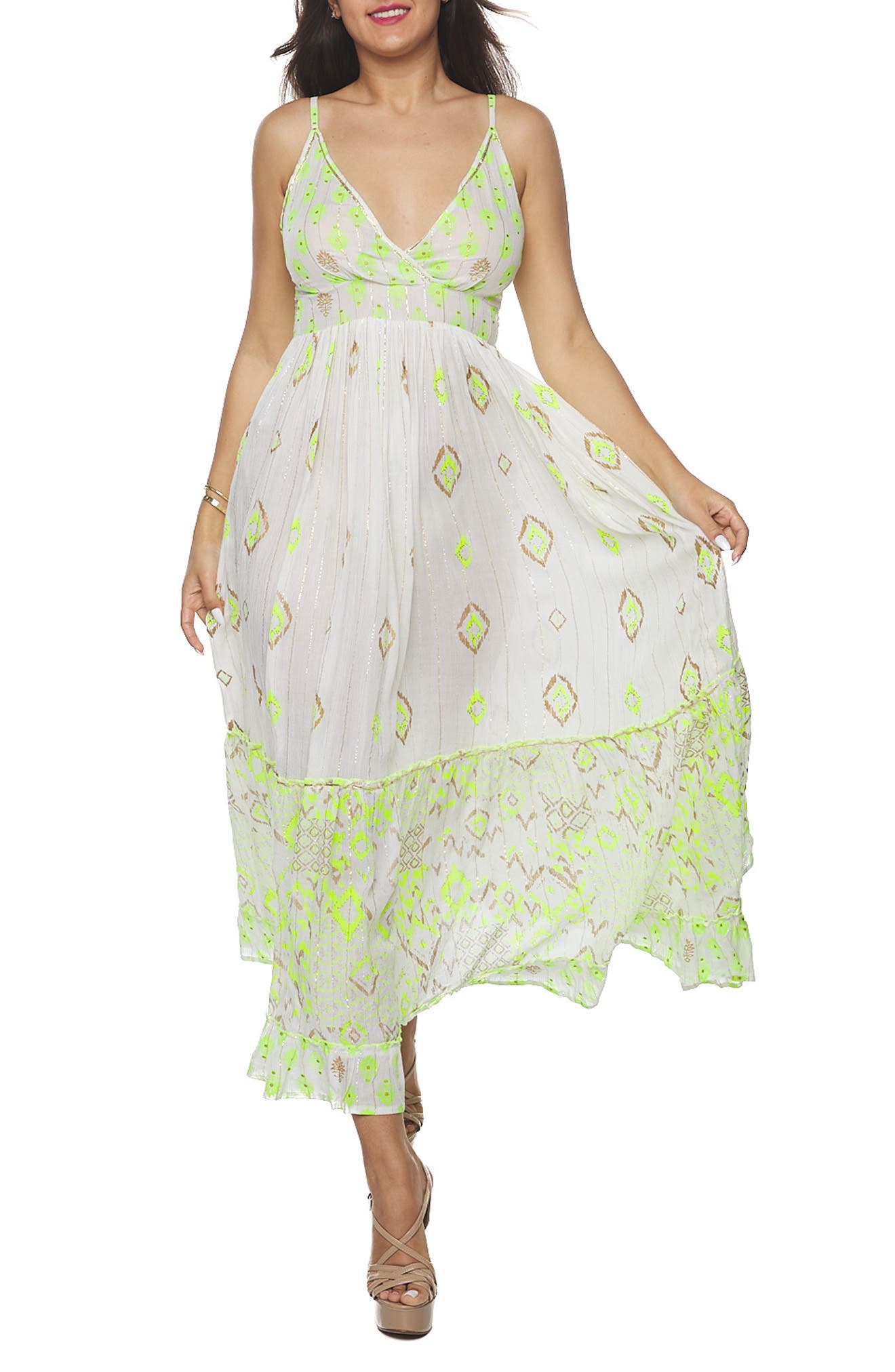 RANEES V-Neck Maxi Sundress