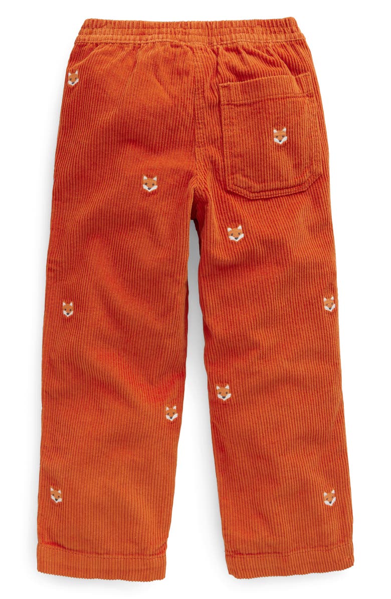 Mini Boden Kids' Fox Appliqué Chunky Corduroy Pants, Alternate, color,