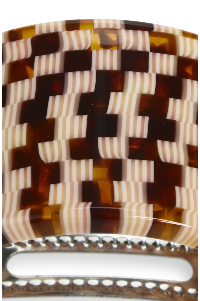 French Pony Barrette, Alternate, color, TORTOISE CHECKER