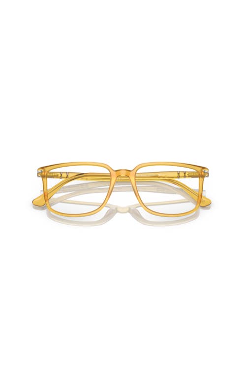Persol 52mm Rectangle Optical Glasses In Yellow