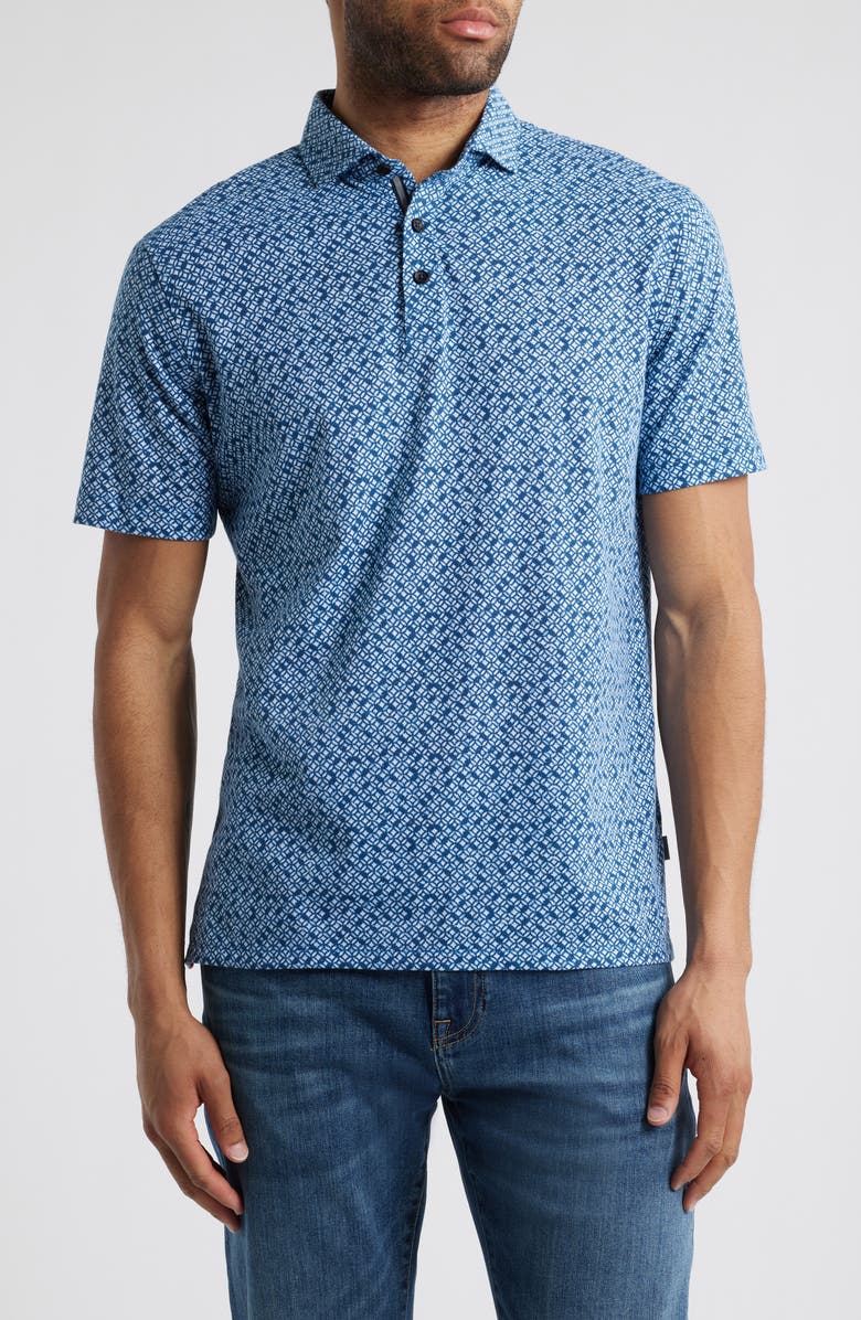 Stone Rose Sun Faded Performance Jersey Polo, Main, color, 