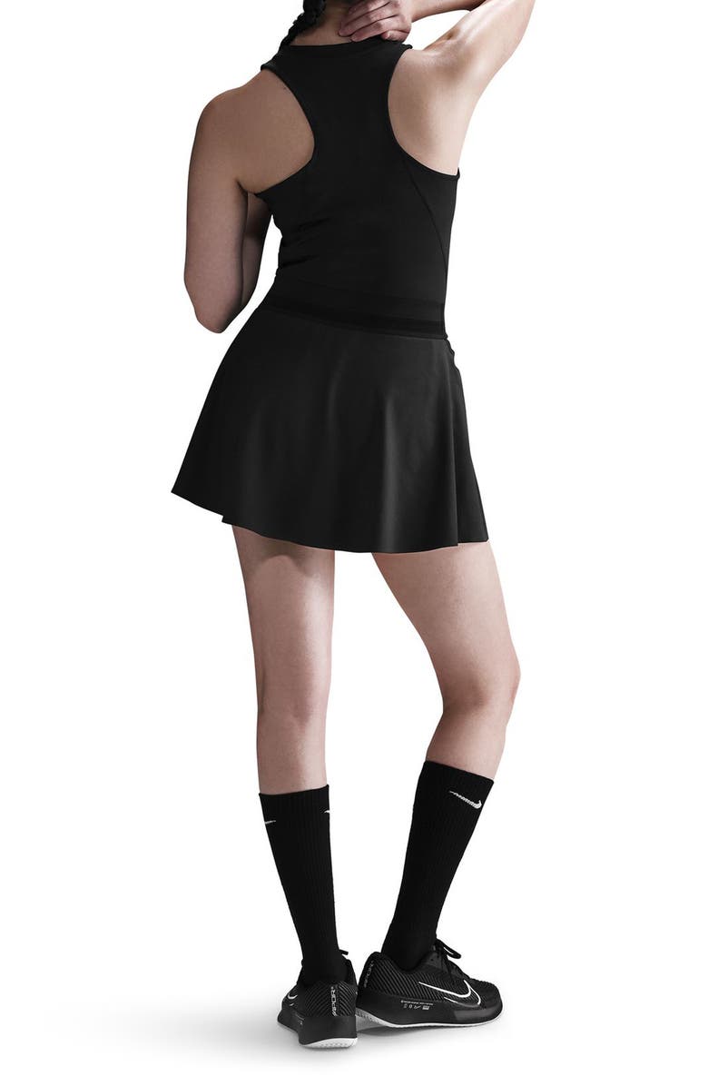 Nike Court Ace Advantage Dri-FIT High Waist Tennis Skirt, Alternate, color, 010 Black/Black