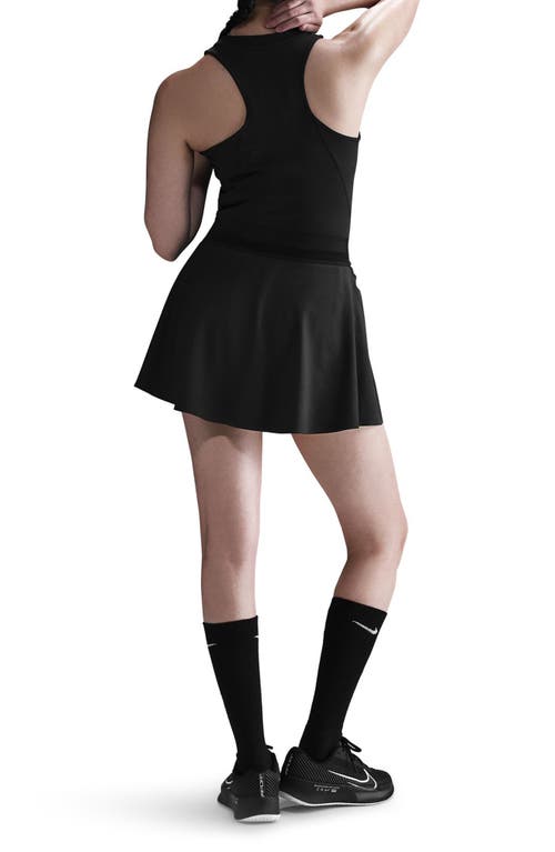 Nike Court Ace Advantage Dri-fit High Waist Tennis Skirt In Black