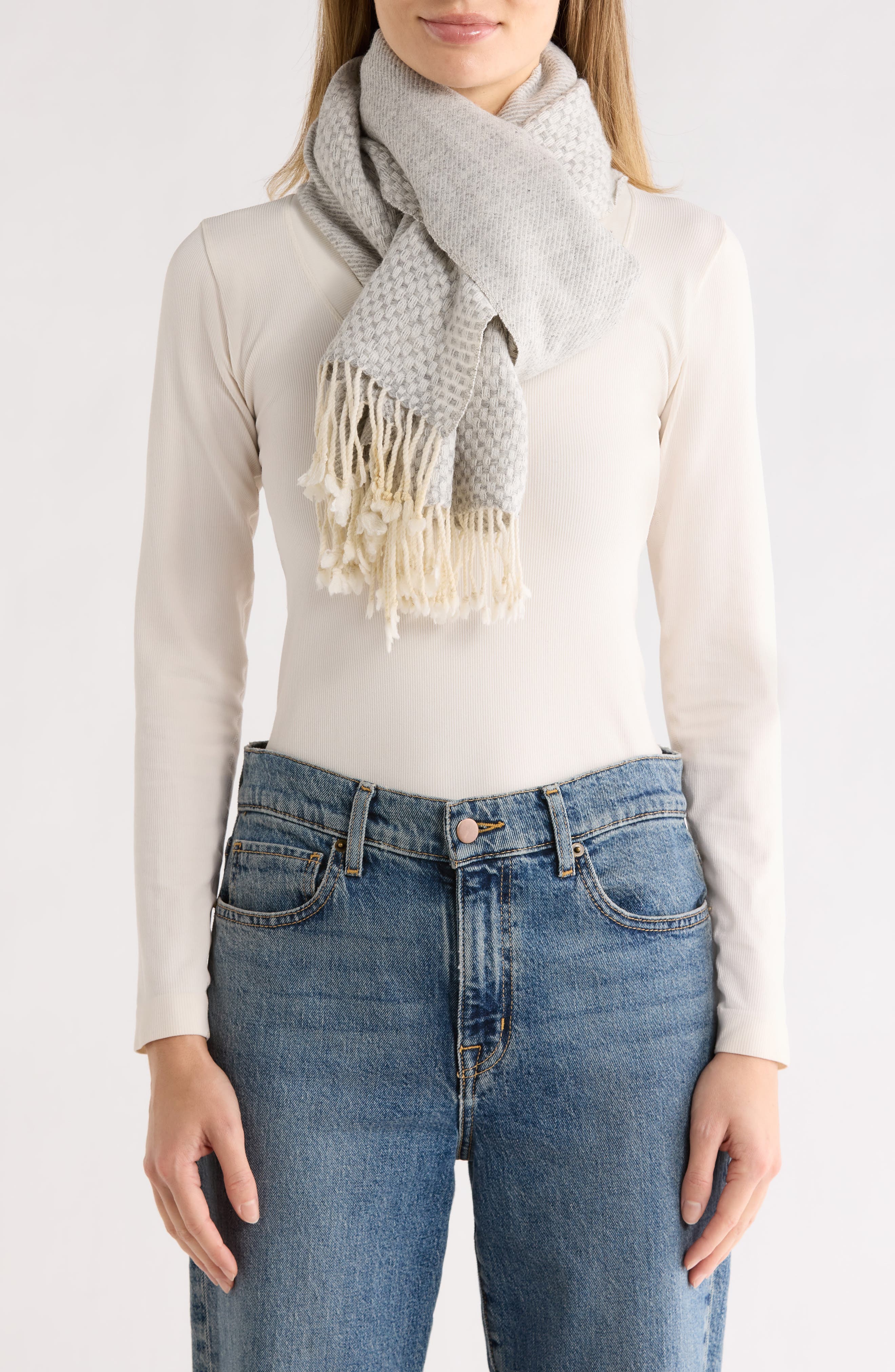 La Fiorentina Basket Twill Wool & Cashmere Blend Shawl