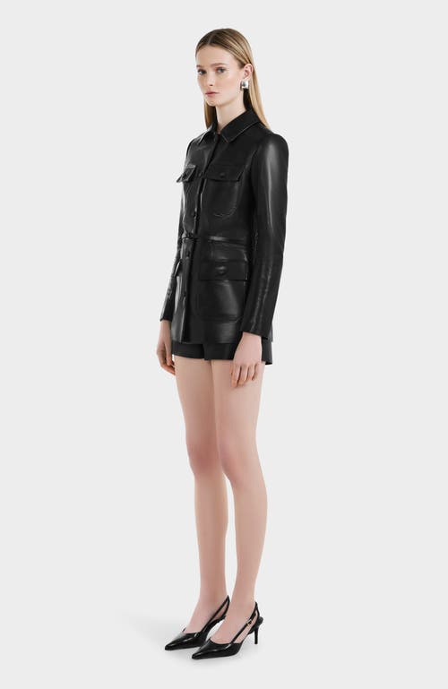 Rudsak Glossy Leather Jacket In Black
