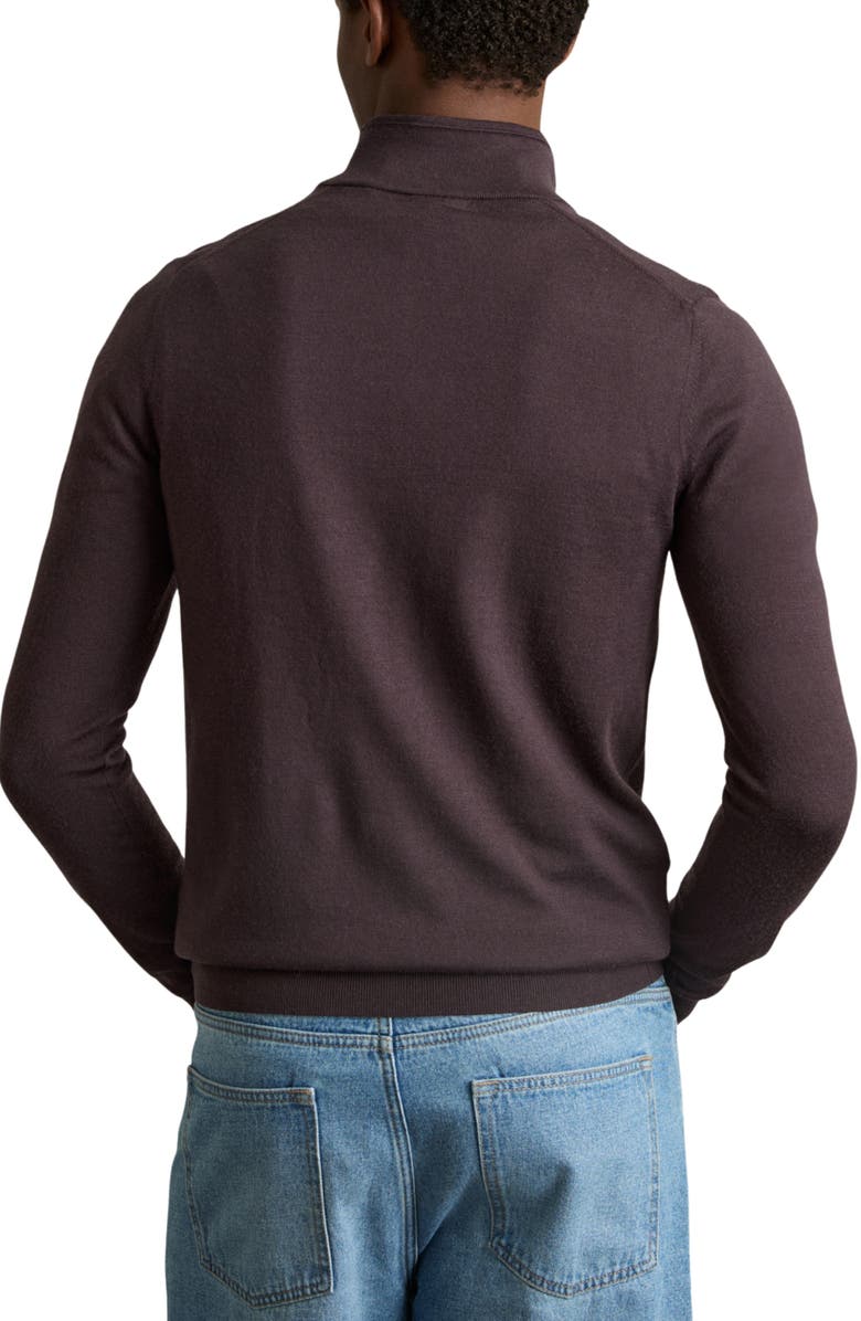 Reiss Blackhall Wool Quarter Zip Pullover, Alternate, color, Dark Bordeaux