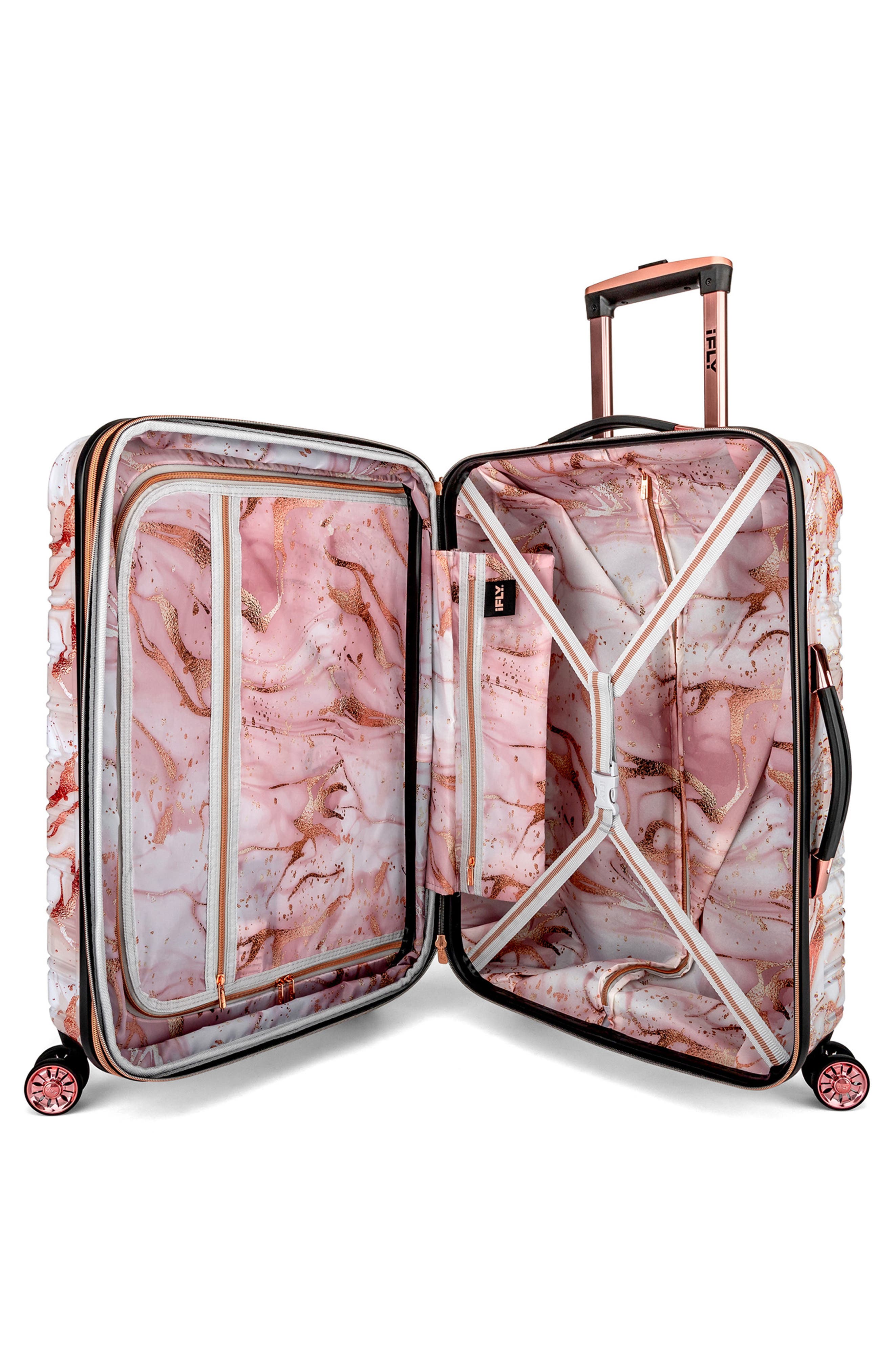 IFLY Fibertech Marble 20" Expandable Wheeled Carry-On Bag, Alternate, color, 