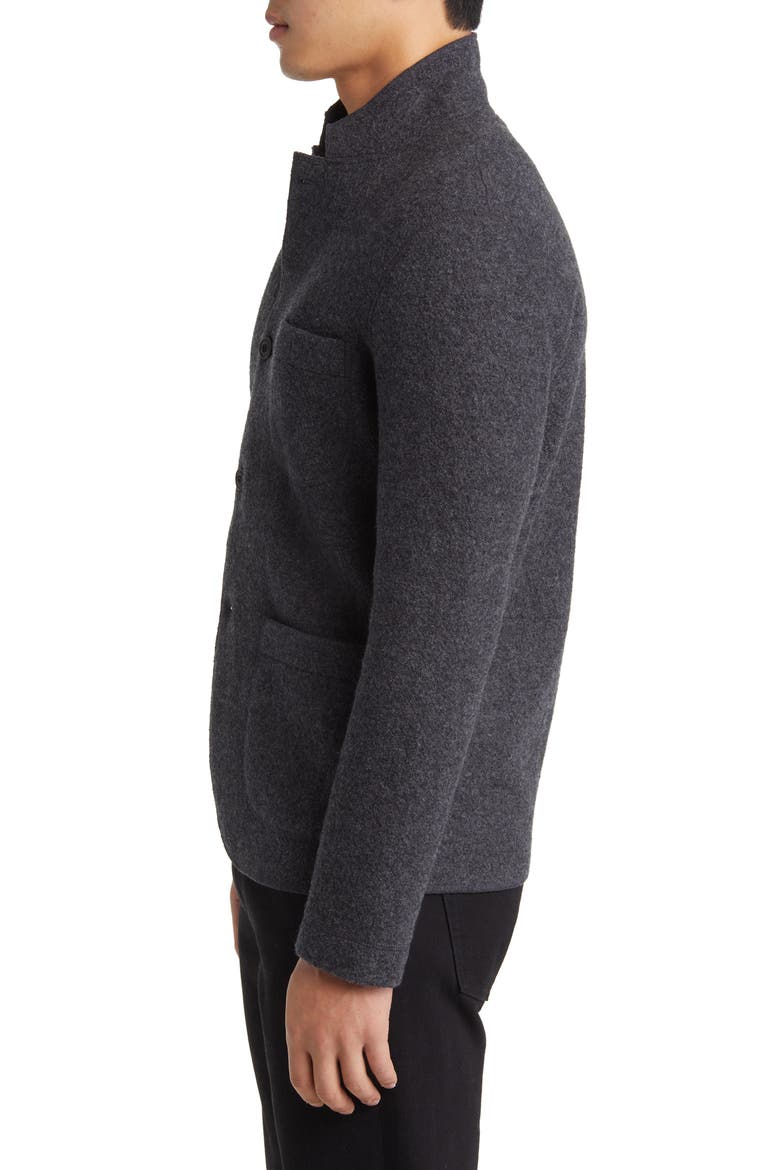Felted Wool Chore Coat, Alternate, color, CHARCOAL