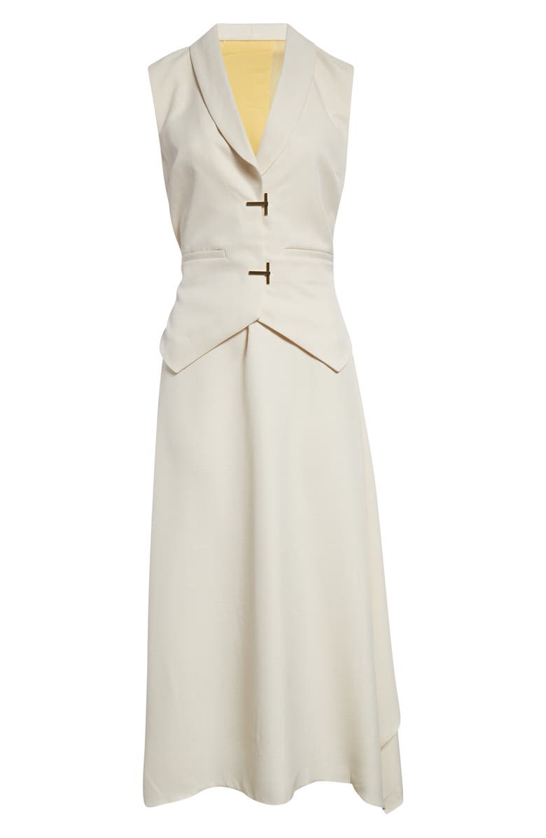 Stine Goya Tailored Handkerchief Hem Dress, Alternate, color, Ivory / Cornsilk