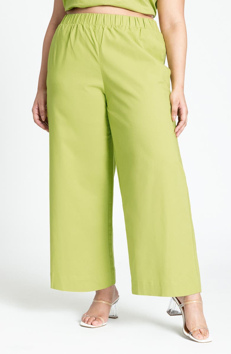 ELOQUII Wide Leg Pull-On Pants, Main, color,