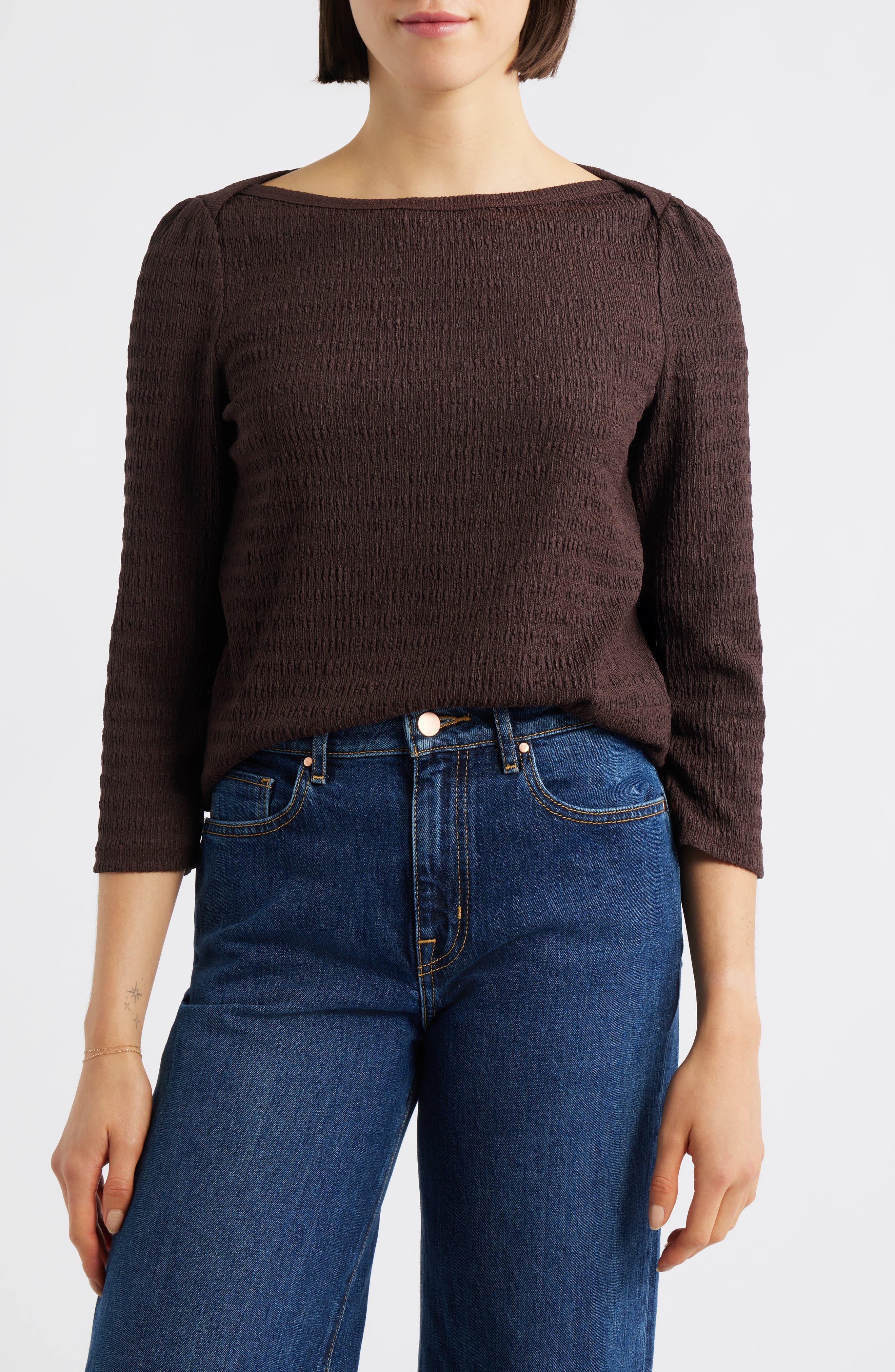 Bobeau Boat Neck Knit Shirt