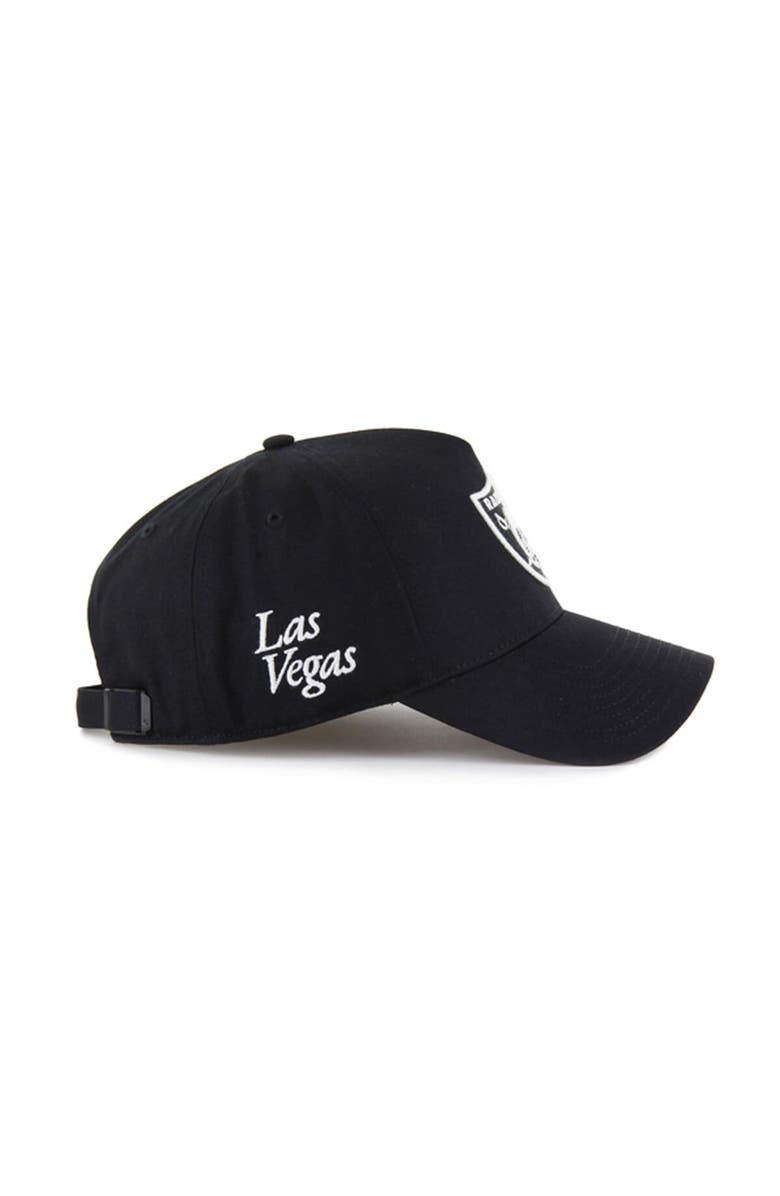 '47 Men's '47 Black Las Vegas Raiders Foundation Offside Adjustable Hat, Alternate, color, Black