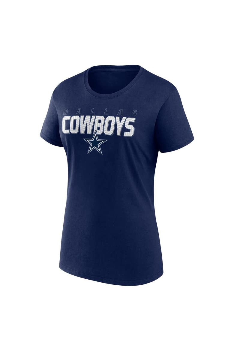 Women's Logo Athletic Navy Dallas Cowboys Lean T-Shirt, Alternate, color, Navy