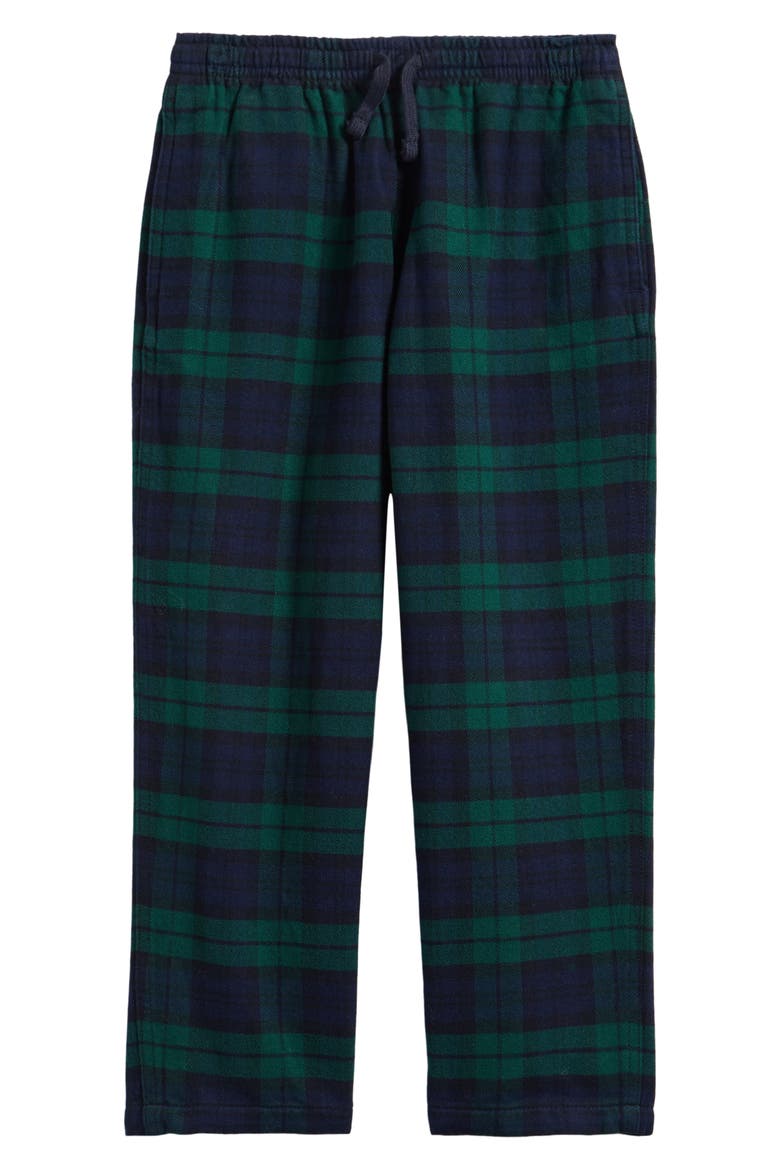 Cotton Flannel Pants, Main, color, NAVY/ GREEN