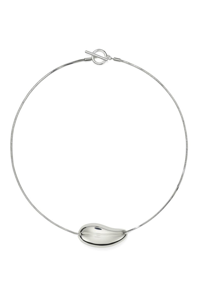 Wave Collar Necklace, Main, color, LIGHT SILVER