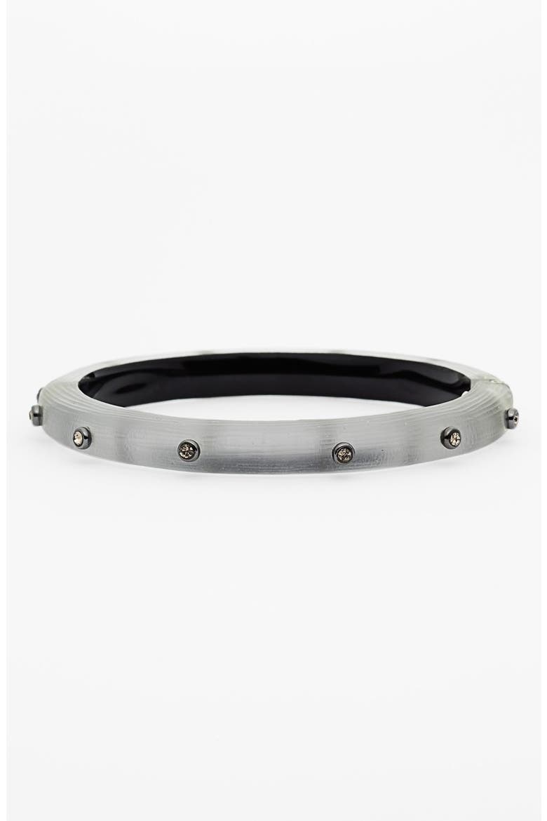 'Lucite® - Neo Bohemian' Hinged Bangle, Main, color, GREY