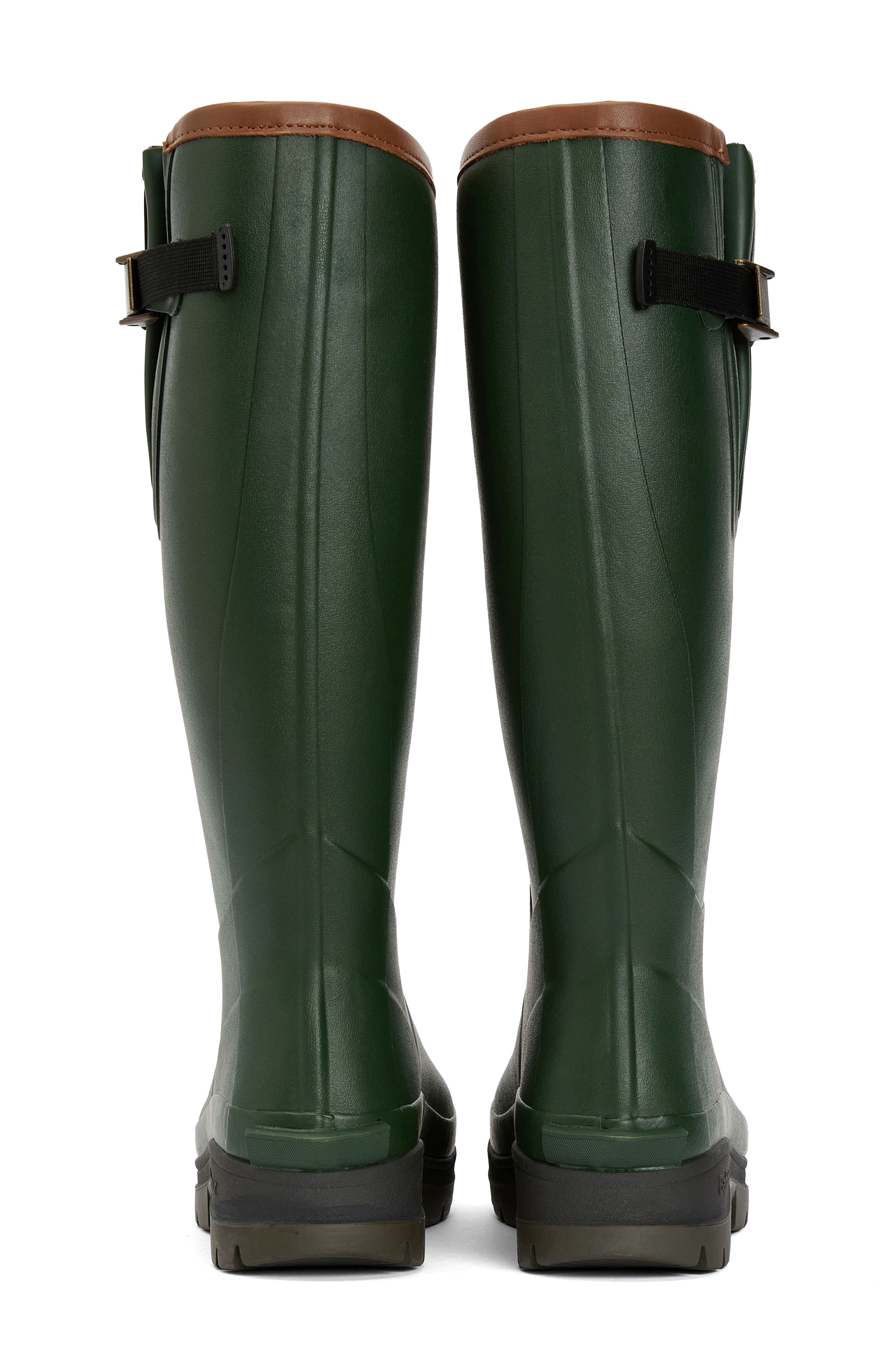 Barbour Tempest Waterproof Knee High Welly Boot, Alternate, color, Olive
