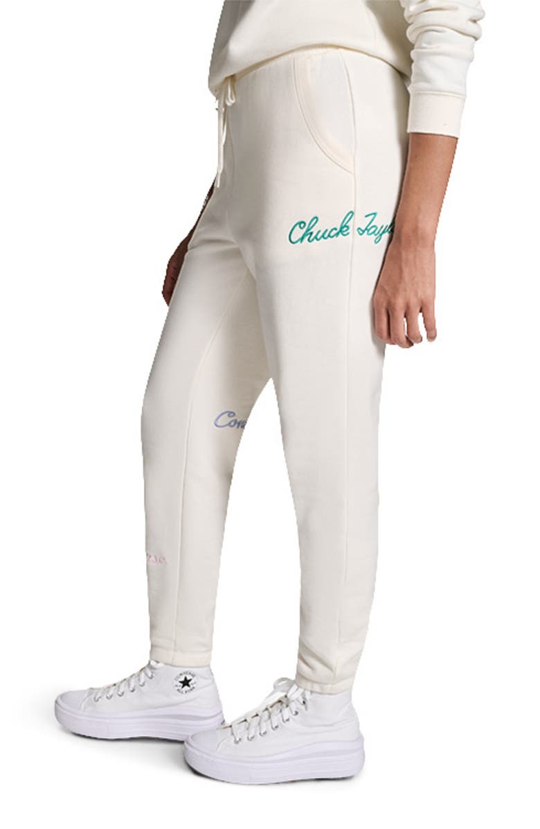 Converse Chuck Taylor Script Joggers, Alternate, color, Converse Egret