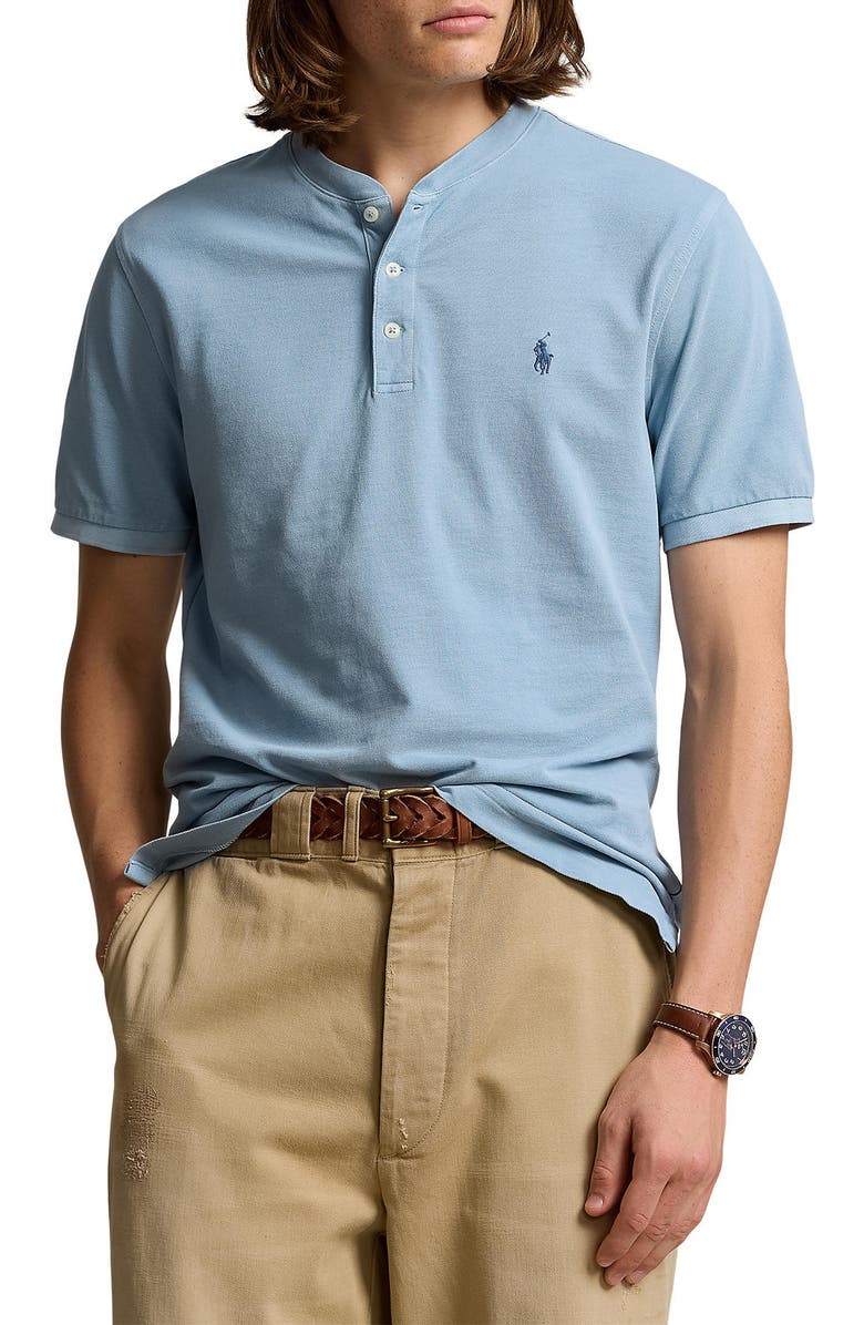 Polo Ralph Lauren Featherweight Cotton Piqué Henley, Main, color,