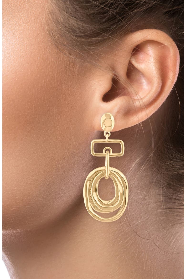 Circular Orbital Drop Earrings (Nordstrom Exclusive), Alternate, color, GOLD