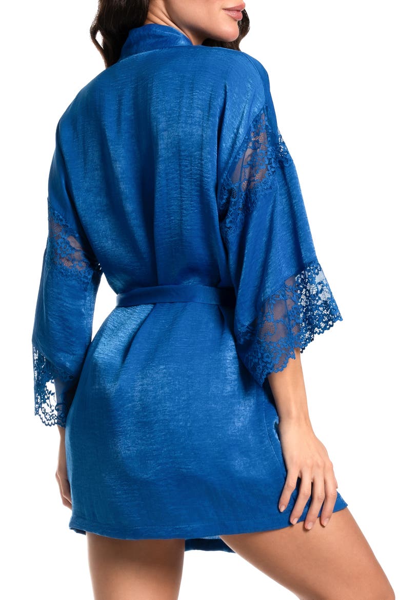 Lace Trim Satin Wrap, Alternate, color, TRUE BLUE