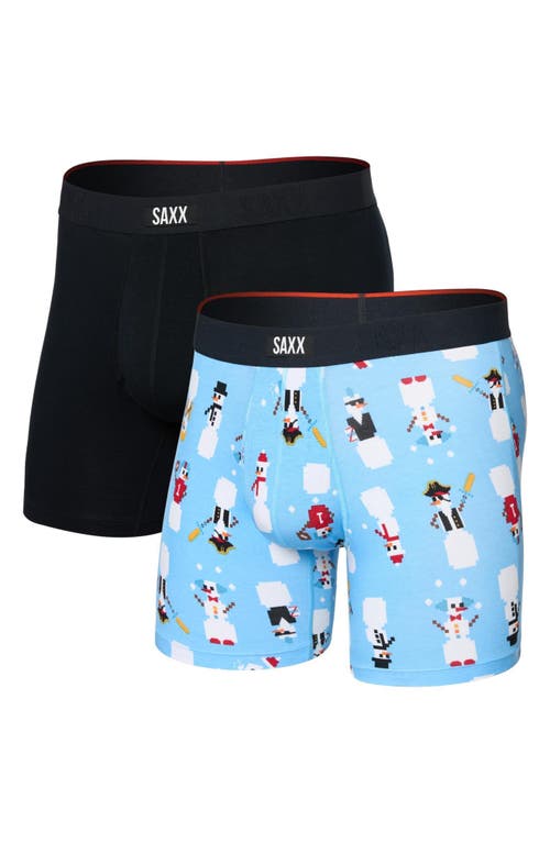Saxx Vibe Xtra Assorted 2-pack Boxer Briefs In Blue