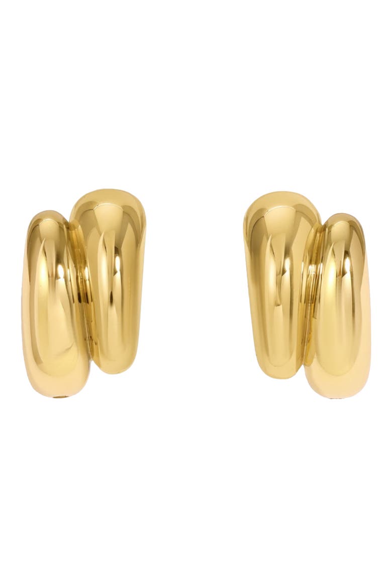 Manon Double Hoop Earrings, Main, color, GOLD