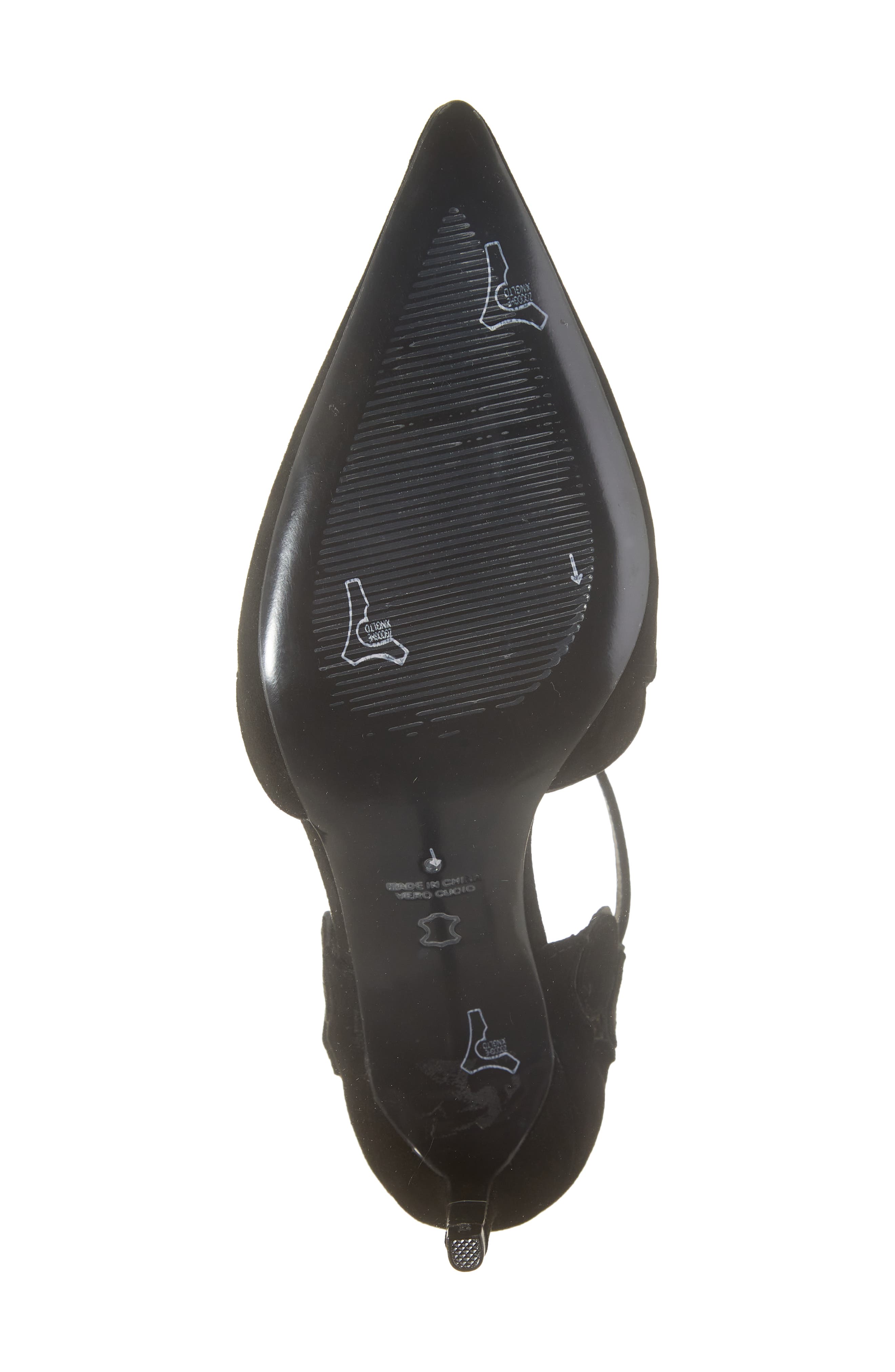 KOKO + PALENKI Praise Ankle Strap Pointed Toe Pump, Alternate, color, Black Suede