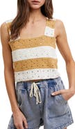 WISHLIST Colorblocked Crochet Top