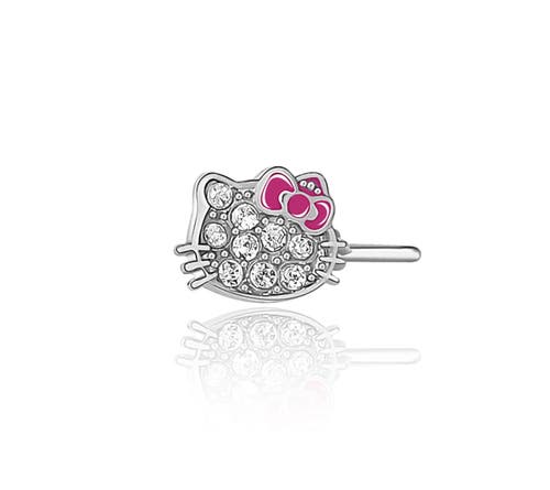 Hello Kitty Stainless Steel Nose Stud In Metallic
