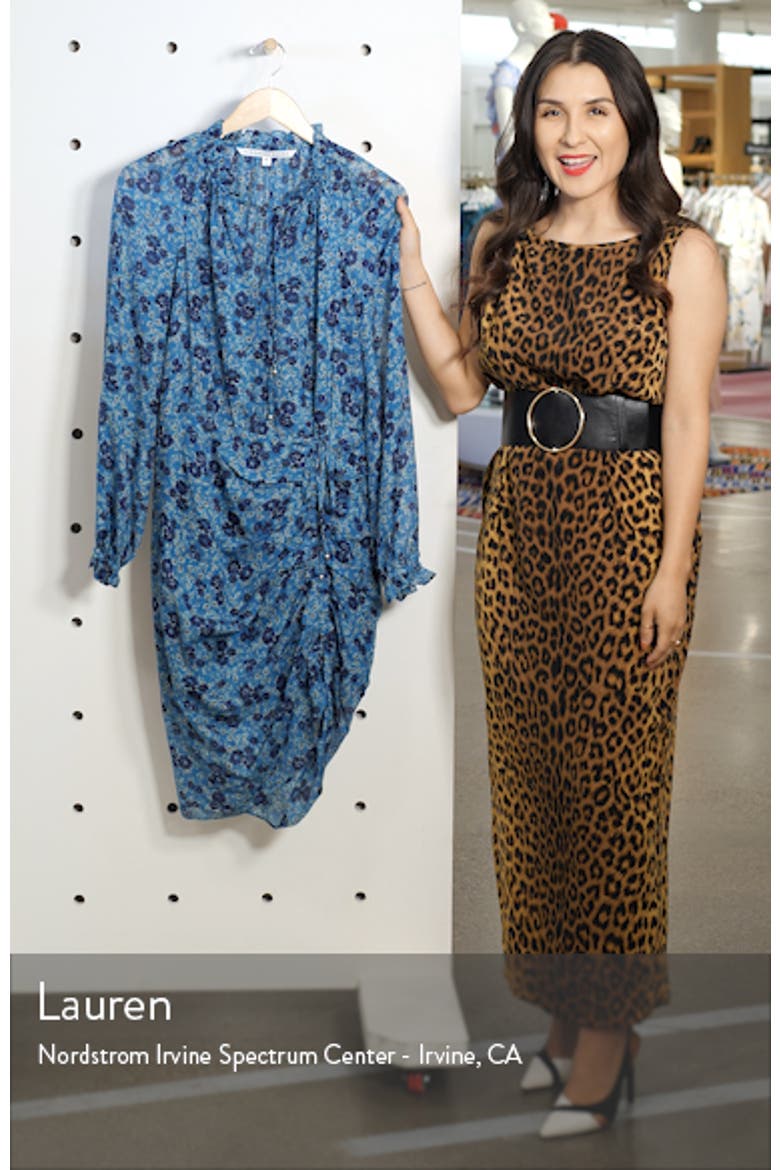 Becky Floral Print Silk Dress video