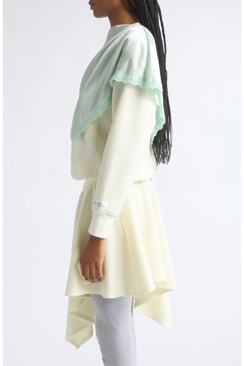 Tulsa Draped Lace Trim Minidress, Alternate, color, CREAM