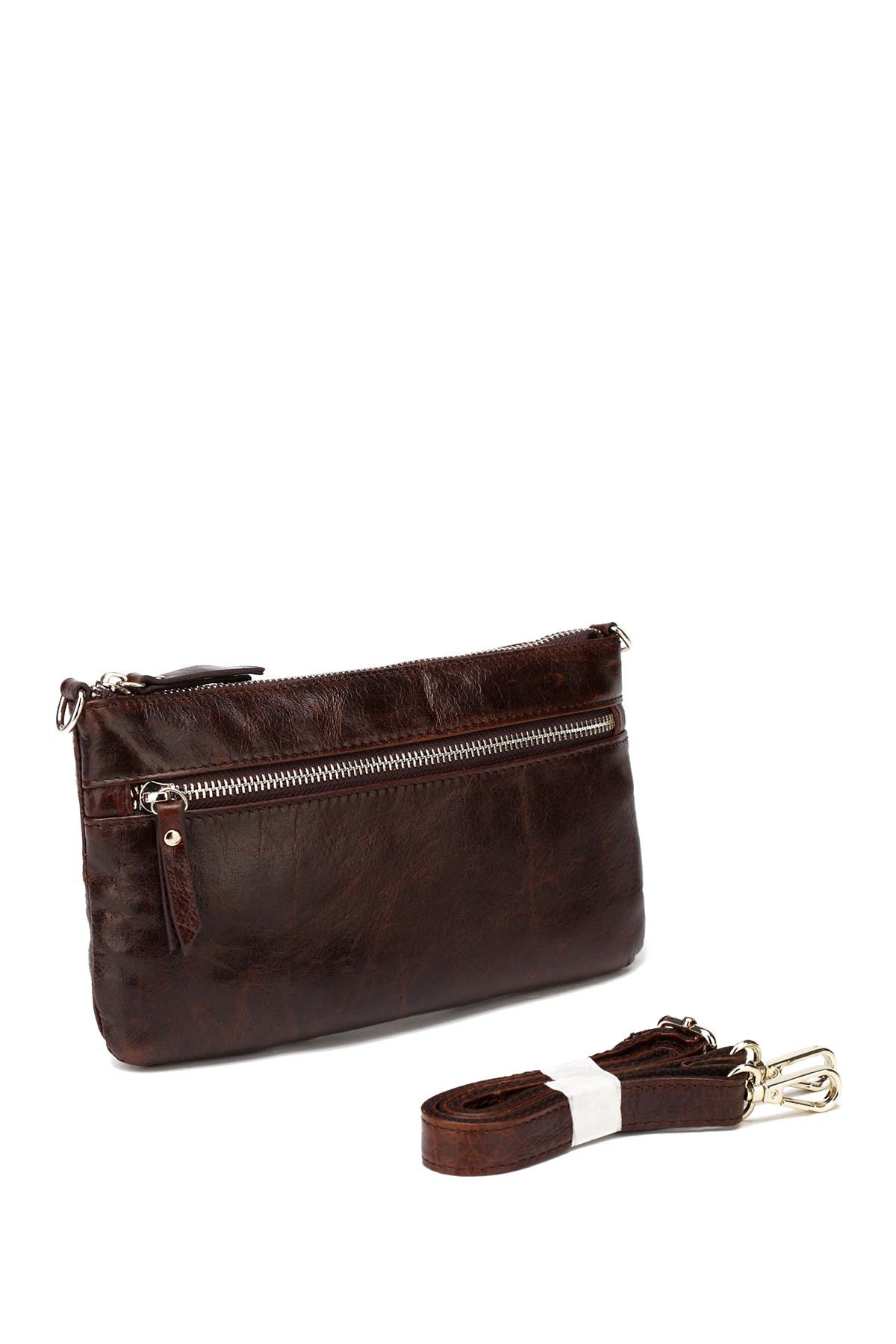 VICENZO LEATHER Maci Distressed Leather Crossbody Clutch, Alternate, color, 