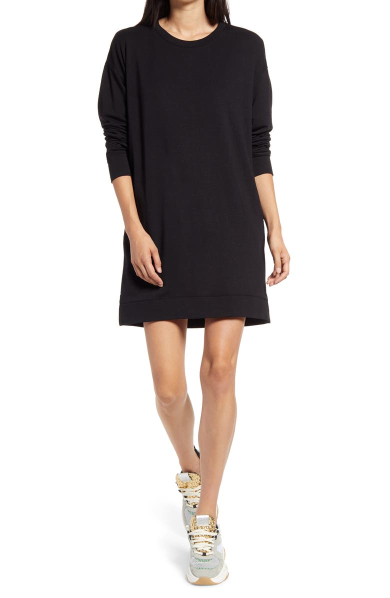 Socialite Long Sleeve Sweatshirt Minidress, Main, color,